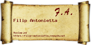 Filip Antonietta névjegykártya